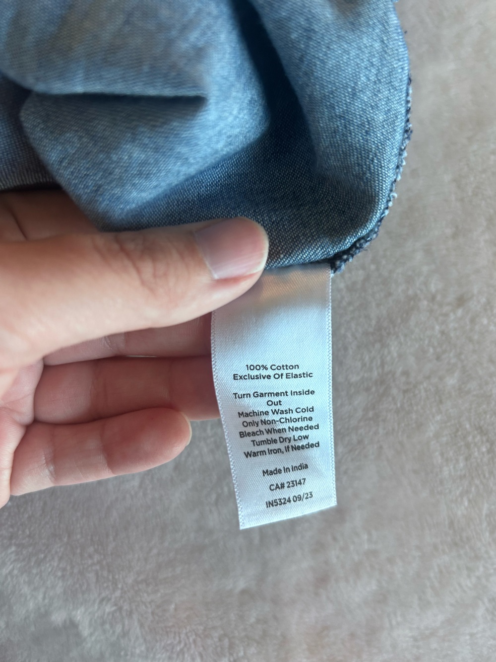 Talbots Short Sleeve Denim Popover - Picture 4 of 5